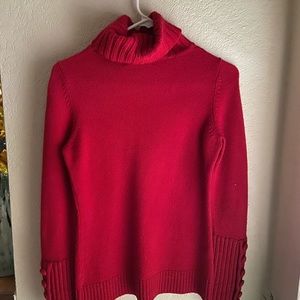 Small Red Turtleneck Vest Banana Republic GREAT QULAITY